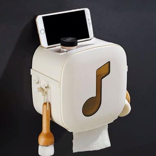 New Creative Toilet Paper Towel Box Toilet Paper Shelf Household Toilet Paper Punch-free Waterproof Toliet Paper Holder