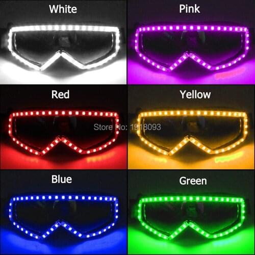 New 5V LED Glasses Fashion LED Light up Glasses Flashing Rave Birthday Party Decor Luminous Glasses Decorations