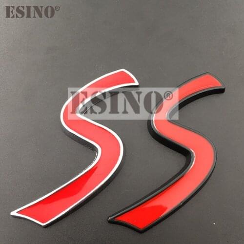 New Car Styling 3D Metal Chrome Zinc Alloy S Emblem Car Body Badge Sticker Decal Auto Accessory for Mini Cooper S Countryman S