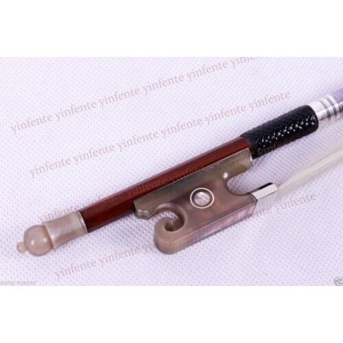 One Violin Bow Ox horn Brazilwood Round Stick New 4/4 1 pcs #44