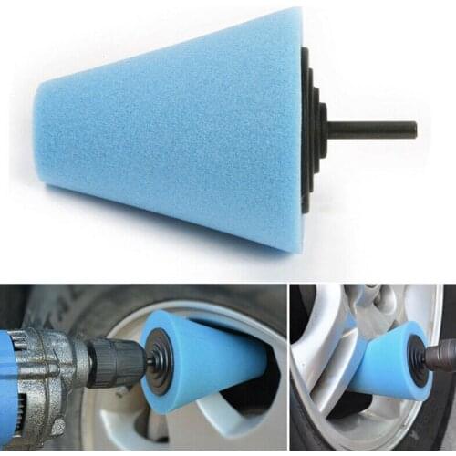 Burnishing Foam Sponge Polishing Pad Car Polisher Tyres Wheel Wheel Hub Tool Polishing Machine Cone-shape Wheel Hubs Disk
