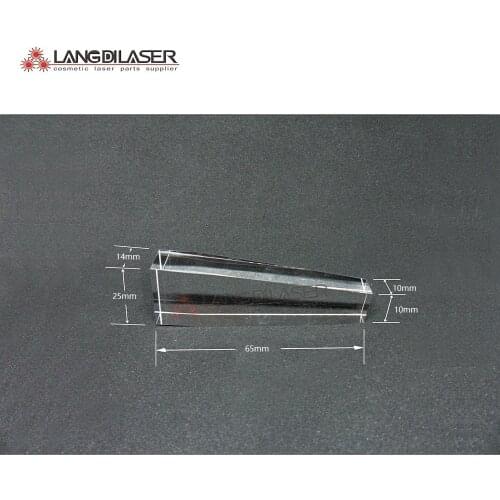 Size:65*25(10)*14(10) , diode laser light guide crystal@808nm , diode laser prism crystal
