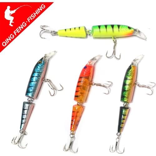 10.5cm9.2g fishing lure minnow quality professional bait swim bait jointed bait equipped black or white hook double section bait