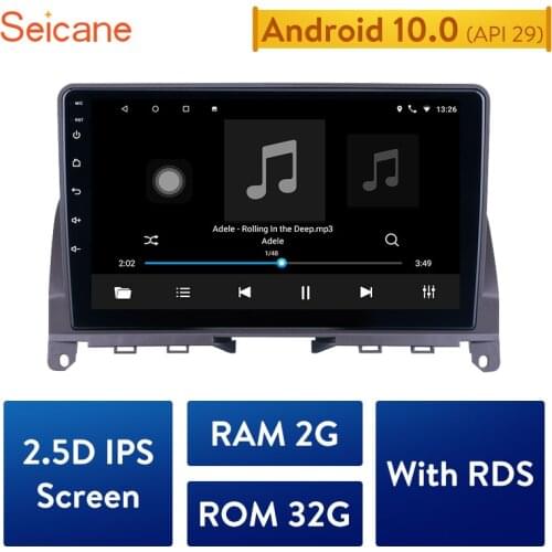 Seicane Android 10.0 GPS Navigation for 2007-2014 Mercedes Benz C-CLass(w204) Car radio Head Unit Player Support Mirror link RDS