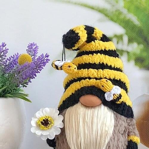 Bumblebee Striped Dwarf Scandinavian Tomte Nisse Swedish Honey Bee Elf Home Decoration
