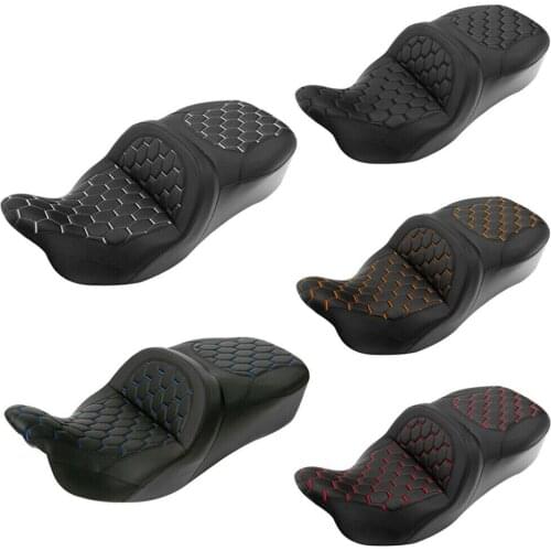 Motorcycle Driver Passenger Seat For Harley Touring and Tri Glide models Street Glide Road King Road Glide 09-20