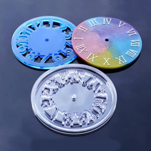 1PCS Silicone mold DIY Resin Jewelry Pendant Clock Mold with Watch and Clock Movements Resin Molds for Jewelry