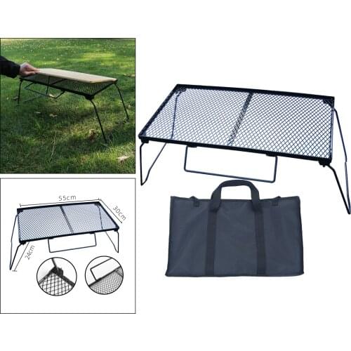 Iron Net Table Folding Table Camping Outdoor Lightweight for Camping, Beach, Backyards, BBQ, Party, Food Grill