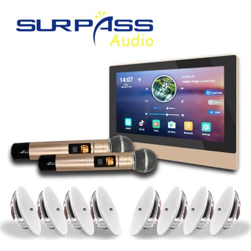 Smart Home Android Bluetooth WiFi Wall Amplifier Audio PA Coxial Ceiling Speaker Wireless Microphone Karaoke Stereo Music Combos