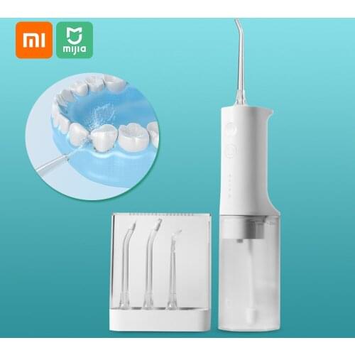 XIAOMI Mijia Smart Electric Oral Irrigator IPX7 Waterfroof Dental Water Jet Flosser 4 Modes Oral Cleaning W/4 NozzlesMemory