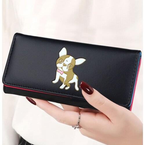 BOTUSI Lady Purses Lovely Dog Coin Purse Pockets Long Short Women Wallets Girls Money Bags Cards Holder Bag Notecase