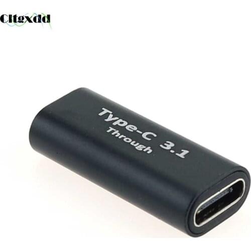 1PCS USB 3.1 Type C Adapter Female to Female Converter Portable USB-C Charge Data Sync Adapter Cable Connector for Phone Tablet