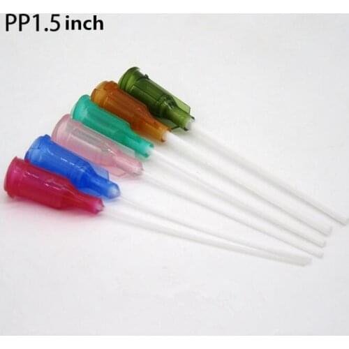 10pcs 1 Inch Industrial Dispensing Needle All Plastic Needles PP screw Scratch Proof Flexible Needle Flat Tip