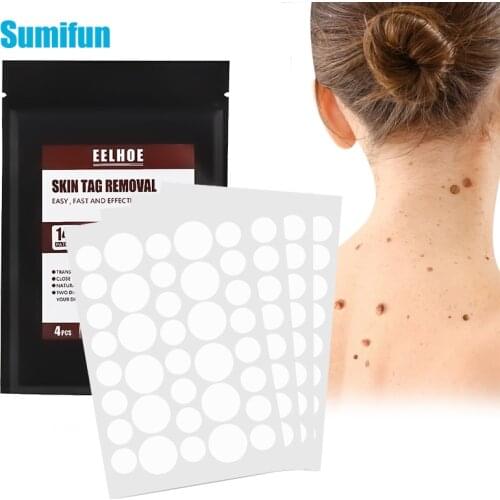 144pcs Warts Remover Patch Skin Tags Remover Warts Treatment Cream Herbal Extract Foot Corn Plaster Acne Warts Sticker Skin Care
