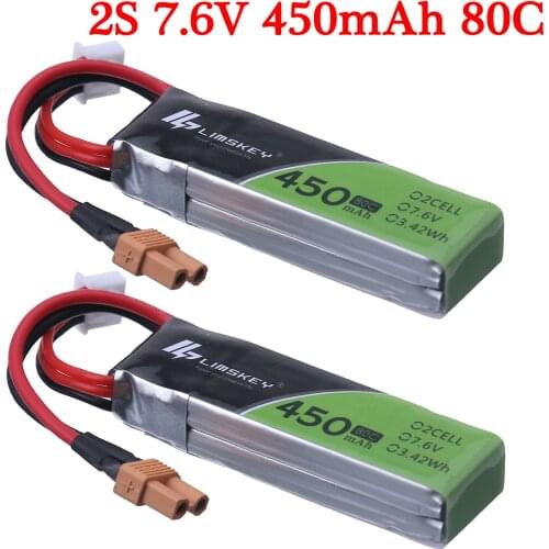 2021 NEW 7.6V 2S 450Mah 80C/160C HV Lipo Battery XT30 Plug for iFlight CineBee Happymodel Crux3 BetaFPV FPV Racing Drone