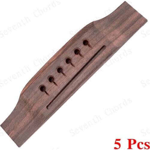 5 Pcs Rosewood Bridge for Acoustic Guitar (MYQM-YSPH003)