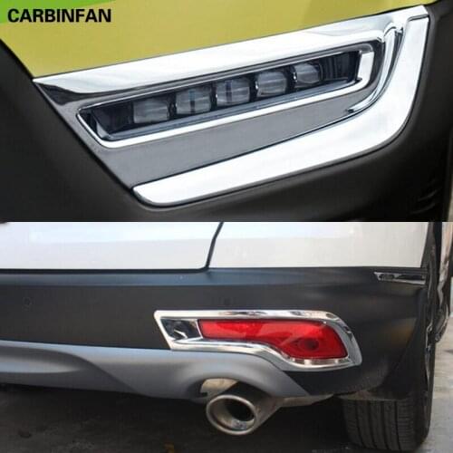 Car Styling Accessories ABS Chrome Front & Rear Fog Light Fog Lamp Cover Trim 4pcs/Set For Honda CRV CR-V 2017 2018