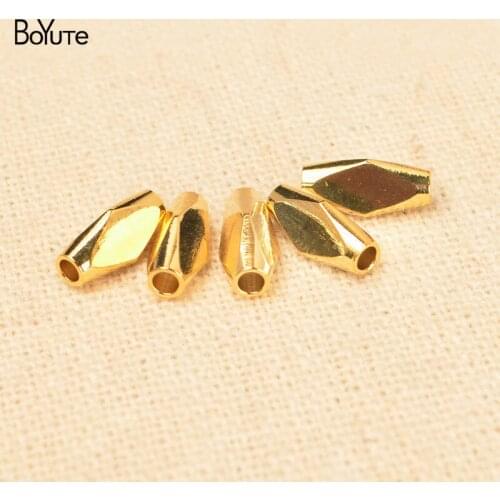 BoYuTe (100 Pieces/Lot) 4*9MM Metal Brass Triangle Beads Spacer Loose Beads Diy Hand Made Jewelry Accessories