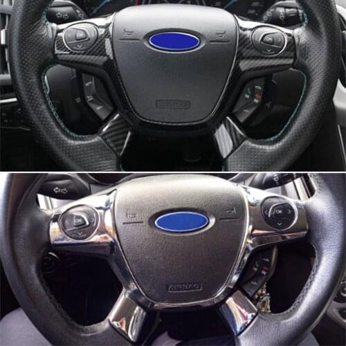 Car steering wheel Decorative cover sticker case For Ford Focus 3 MK3 2012-2014 Auto accessories