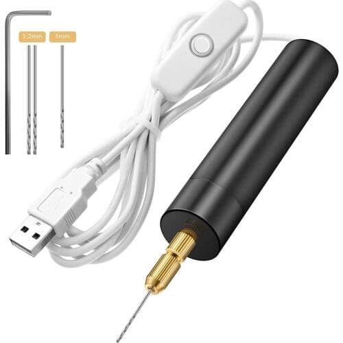 USB Electric Hand Drill Tools Set With Drill Bits For Resin Plastic Wood Polymer Clay Portable Jewelry Tools Mini Electric Drill