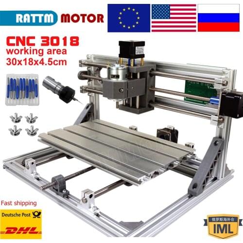 GRBL control CNC Laser router mini machine 3018 3 Axis Pcb Pvc Woodworking engraving machine