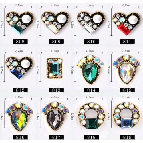 Hot 10 pcs Charm Alloy Pearl Diamonds 3D Nail Art Decorations Shiny Crystal Jewelry Flatback Designs Manicure DIY Accessory