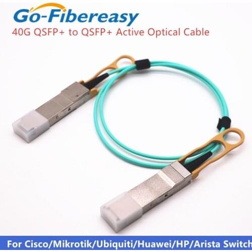 AOC Cable 40G QSFP+ to QSFP+ Active Optical Cable QSFP-40G-AOC1M Compatible for Cisco Mikrotik HP QSFP+ to QSFP+ 40G AOC Cable