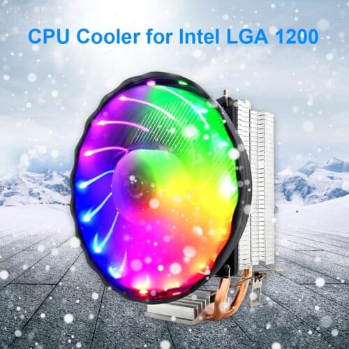120mm CPU Cooler 2 Heat Pipes PWM 4Pin RGB PC Quiet Fan Intel LGA 2011 1150 1151 1155 X79 X99 AMD AM4 AM3 CPU Cooling Fan