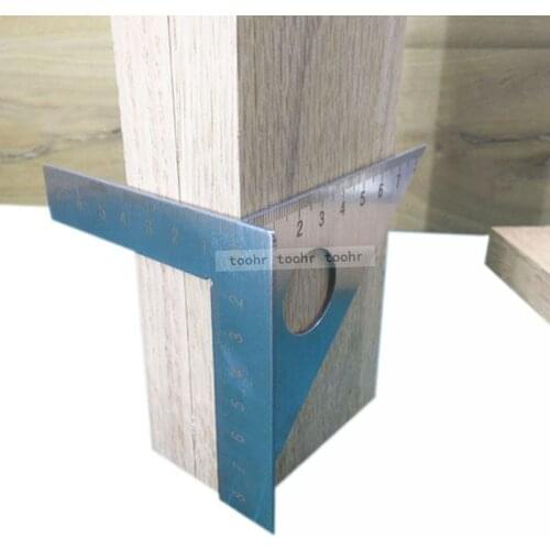 Multifunctional woodworking ruler Square Layout Miter Triangle ruler 90 Degree 45 Degree Woodworking scriber Measuring Gauge