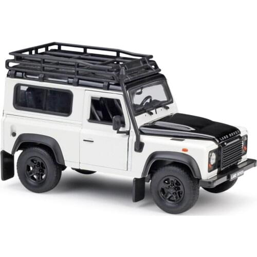 1:24 Land Rover Defender white alloy car model Diecasts & Toy Vehicles Collect gifts Non-remote control type transport toy