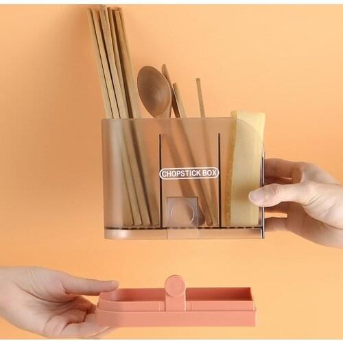 Wall-Mounted Chopstick Cage Hooks Kitchen Organizer Household Storage Box Drain Rack Towel Racks Tableware Storage Container