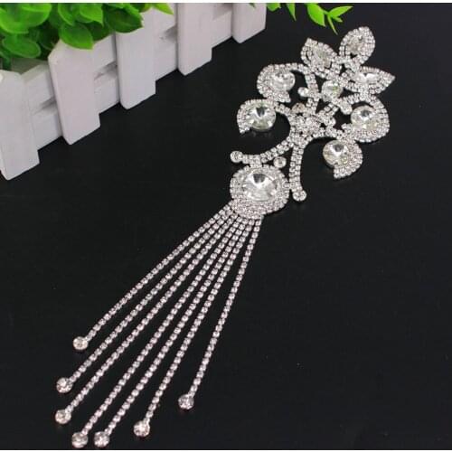 New Exquisite Pure Handmade AB Colour Bright Crystal Patches Sew-on Rhinestones Applique with Stones Sequins Beads for Belt