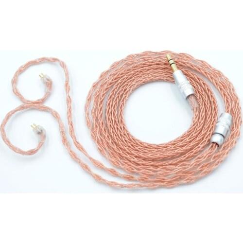 BQEYZ 8 Core Upgraded Silver Plated Braided 0.78mm MMCX HiFi Audiophile Earphone Cable without Microphone