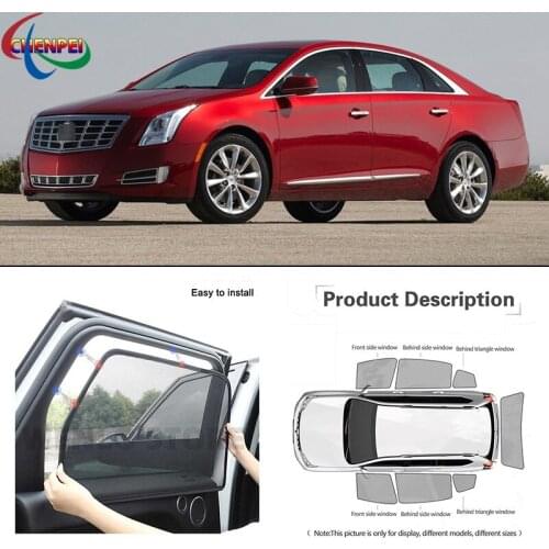 For Cadillac XTS Car Full Side Windows Magnetic Sun Shade UV Protection Ray Blocking Mesh Visor Car Decoration Accessories