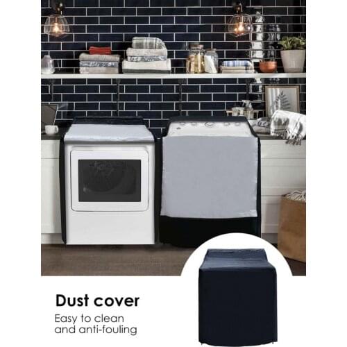 Dryer Dust Cover Waterproof Oxford Cloth Washer Protect Cover With Zipper And Loop For Top-loading Or Front-loading Machine