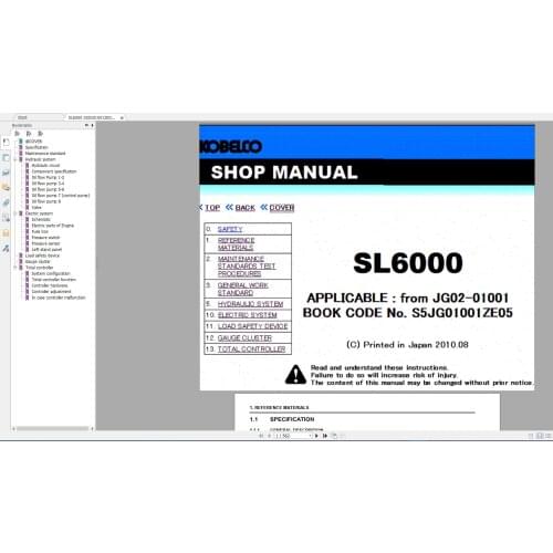 Kobelco Crane Shop Manual, Operator & Maintenance Manual
