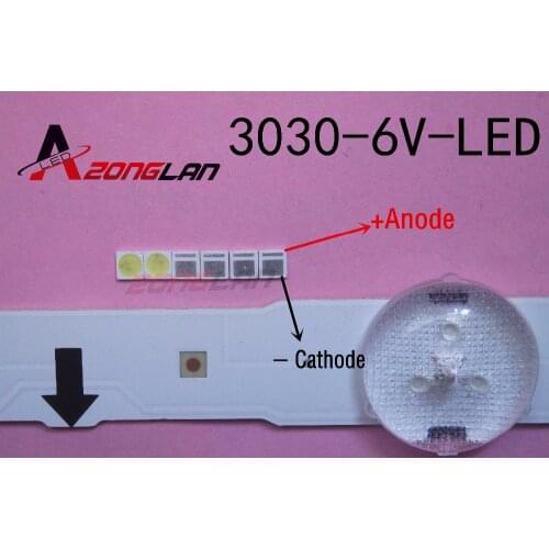 LED AOT 1000PC Backlight High Power LED 1-2W 3030 6V Cool white 130-155LM TV Application 62-123PUNC/F125160VM58SBF-T