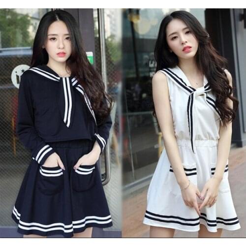 Japan And South Korea Naval Academy Style Jk Uniform Japanese School Uniform Female Student Wear Cos Sailor Suit Summer Clothes