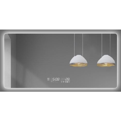 50-70CM Frameless Bathroom Mirror Backlight Smart Mirror Wall Mounted LED Smart Anti-fog Mirror with Light Luminous