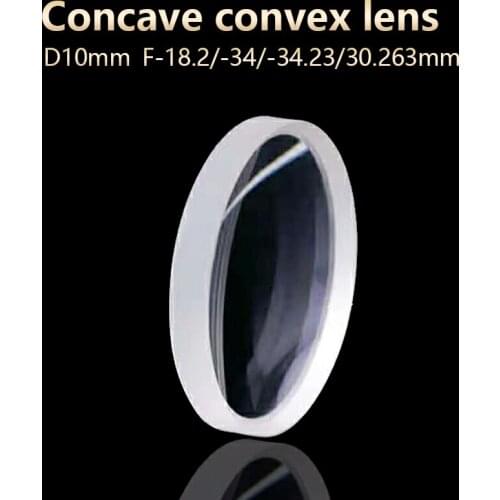 Concave convex lenses Microscope lens Telescope lens Optical research Experiment D10mm F-18.2mm Customizable