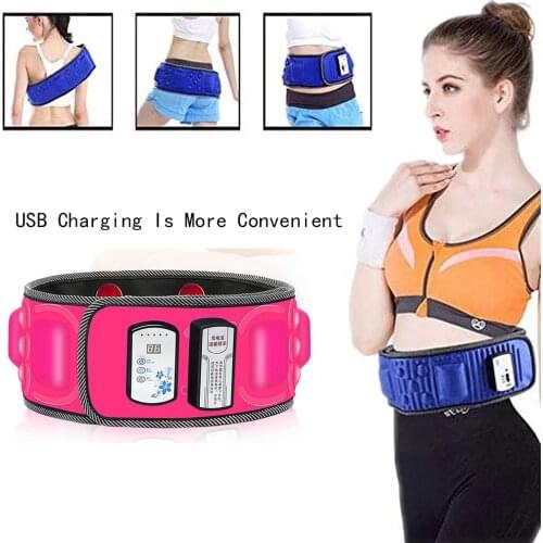 X5 Vibration Full Body Belt Abdominal Massager Electric Waist Fat Burning Slimming Belt USB Charging Slimming Belt Stimulator