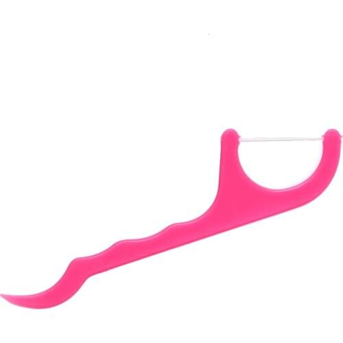 100 Pcs/Plastic High Quality Disposable Dental Floss Brush Teeth Stick Toothpicks Floss Pick Oral Gum Teeth Cleaning Care