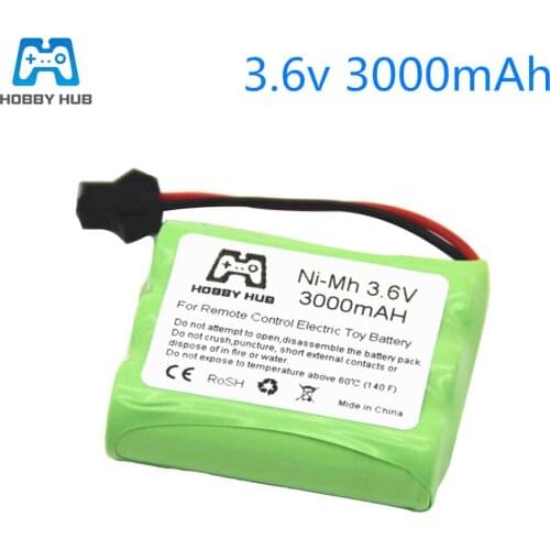 1/2/4x NI-Mh 3.6V 3000mAH battery Multiple plugs rechargeable battery for rc car toy tools model 3.6 v aa size nimh 3000 mah