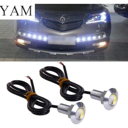 YAM 1 Pair DC 12V 23mm Eagle Eye LED Daytime Running DRL Light Car Auto Lamp White #1