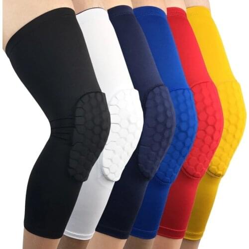 1PCS Breathable Sports Honeycamb Knee Pads Football Basketball Knee Brace Leg Sleeve Calf Compression Knee Support Protection