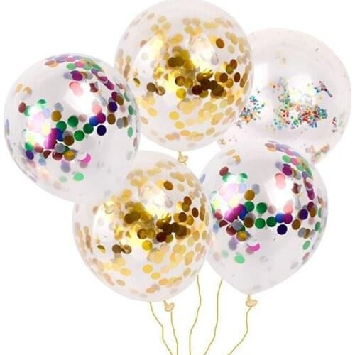 5Pcs 12inch Glitter Sequins Latex Balloon Wedding Decoration Birthday DIY Party Supplies
