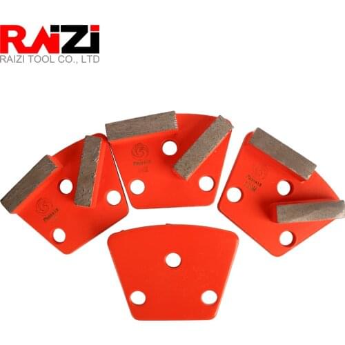 Raizi Three 9mm Holes Diamond Grinding Plate Metal Segment Tools Grit 30-120 Medium Bond Scrapers For Concrete ASL Grinder