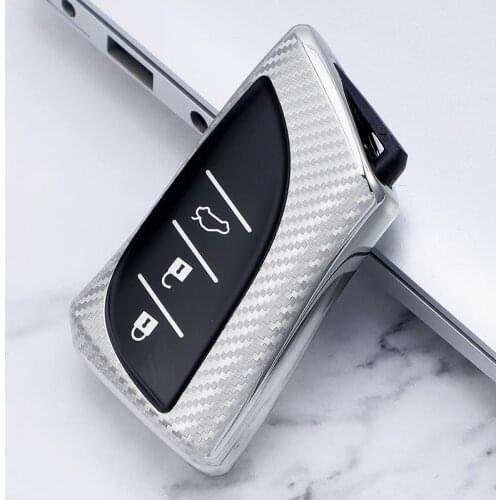TPU Carbon Fiber Car Key Case For Lexus NX GS RX IS ES GX LX RC UX US 200 250h 350 LS 450H 260h 300H Full Cover Accessories
