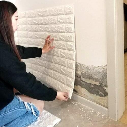 Diy 3d Brick Pe Foam Wall Panel Room Decals Stone Decoration Embossed Living Room Child Safety Bedroom Home Decoration