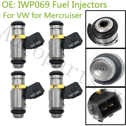 4PCS New Fuel Injector Nozzle IWP069 For Mercruiser MAG V8 V6 861260T Boat M EFI For Harley Davidson Fiat 861260T WFI194 IWP-069